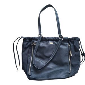 Chic TUTILO Black Tote Bag with Gold Details